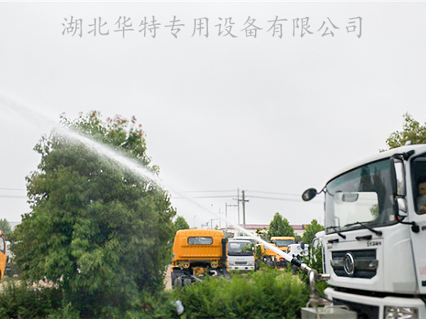 灑水車電動水炮實戰效果